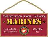 U.S. Marines Wood Sign - 5"x10" Plaque
