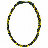 Titanium Ionic Braided Necklace - Black/Gold