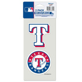 Texas Rangers Set of 2 Die Cut Decals