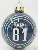 Terrell Owens Philadelphia Eagles Glass Ball Christmas Ornament