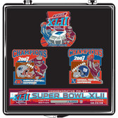 Super Bowl 42 Patriots and Giants Head to Head Pin Set