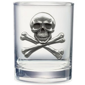 Skull and Bones Double Old Fashioned Glass Set