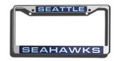 Seattle Seahawks Laser Cut Chrome License Plate Frame