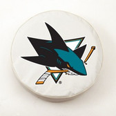 San Jose Sharks White Tire Cover, Small
