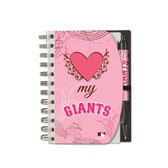San Francisco Giants Deluxe Hardcover 4X6 Pink Notebook & Pen Set (Grip)