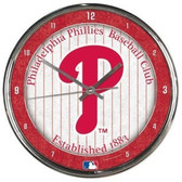 Philadelphia Phillies Round Chrome Wall Clock