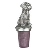 Pewter Puppy Bottle Stopper
