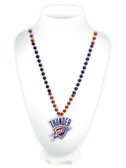 Oklahoma City Thunder Mardi Gras Beads with Medallion