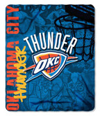 Oklahoma City Thunder 50x60 Fleece Blanket - Hard Knock Design