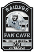 Oakland Raiders Wood Sign - 11"x17" Fan Cave Design