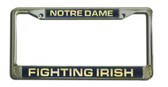 Notre Dame Fighting Irish Laser Cut Chrome License Plate Frame