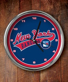 New York Rangers Chrome Clock