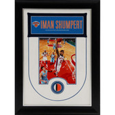 New York Knicks Iman Shumpert Unsigned Framed Collage with Authentic Piece of Knicks Uniform - 14x20 9764