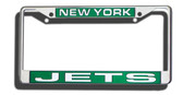 New York Jets Laser Cut Chrome License Plate Frame