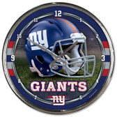 New York Giants Round Chrome Wall Clock