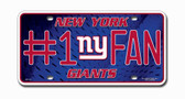 New York Giants License Plate - #1 Fan