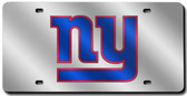 New York Giants Laser Cut Silver License Plate