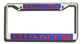 New York Giants Laser Cut Chrome License Plate Frame