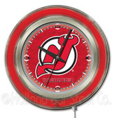 New Jersey Devils Neon Clock