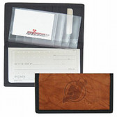 New Jersey Devils Leather/Nylon Embossed Checkbook Cover