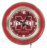 Mississippi State Bulldogs Neon Clock