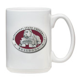 Mississippi State Bulldogs Mascot Logo White Coffee Mug Set