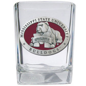 Mississippi State Bulldogs Mascot Logo Square Shot Glass Set
