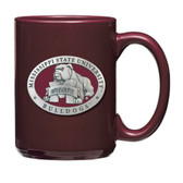 Mississippi State Bulldogs Mascot Logo Burgundy Coffee Mug Set