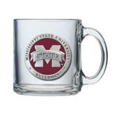 Mississippi State Bulldogs Logo Clear Coffee Mug Set