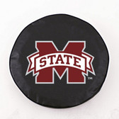 Mississippi State Bulldogs Black Tire Cover, Small
