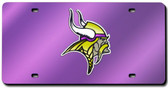 Minnesota Vikings Laser Cut Purple License Plate