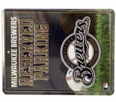 Milwaukee Brewers Metal Parking Sign