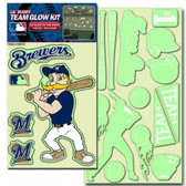 Milwaukee Brewers Lil' Buddy Glow In The Dark Decal Kit