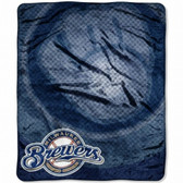 Milwaukee Brewers 50"x60" Retro Style Royal Plush Raschel Throw Blanket