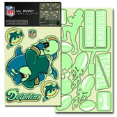 Miami Dolphins Lil' Buddy Glow In The Dark Decal Kit