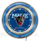 Maine Black Bears Neon Clock