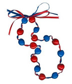 Lucky Kukui Nuts Necklace - Royal/Red