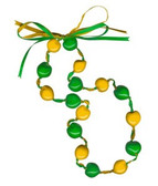 Lucky Kukui Nuts Necklace - Green/Gold