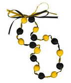 Lucky Kukui Nuts Necklace - Black/Gold