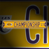 Los Angeles Lakers Championship Street Sign