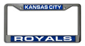 Kansas City Royals Laser Cut Chrome License Plate Frame