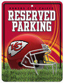 Kansas City Chiefs Metal Parking Sign