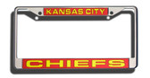 Kansas City Chiefs Laser Cut Chrome License Plate Frame