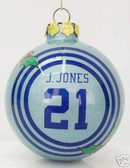 Julius Jones Dallas Cowboys Glass Ball Christmas Ornament