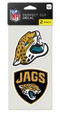 Jacksonville Jaguars Set of 2 Die Cut Decals