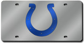 Indianapolis Colts Laser Cut Silver License Plate