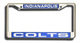 Indianapolis Colts Laser Cut Chrome License Plate Frame