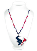 Houston Texans Mardi Gras Beads with Medallion