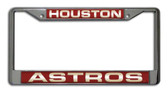 Houston Astros Laser Cut Chrome License Plate Frame