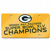Green Bay Packers Super Bowl 45 Champion Laser Cut Green License Plate